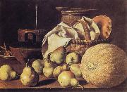 Still Life with Melon and Pears Melendez, Luis Eugenio